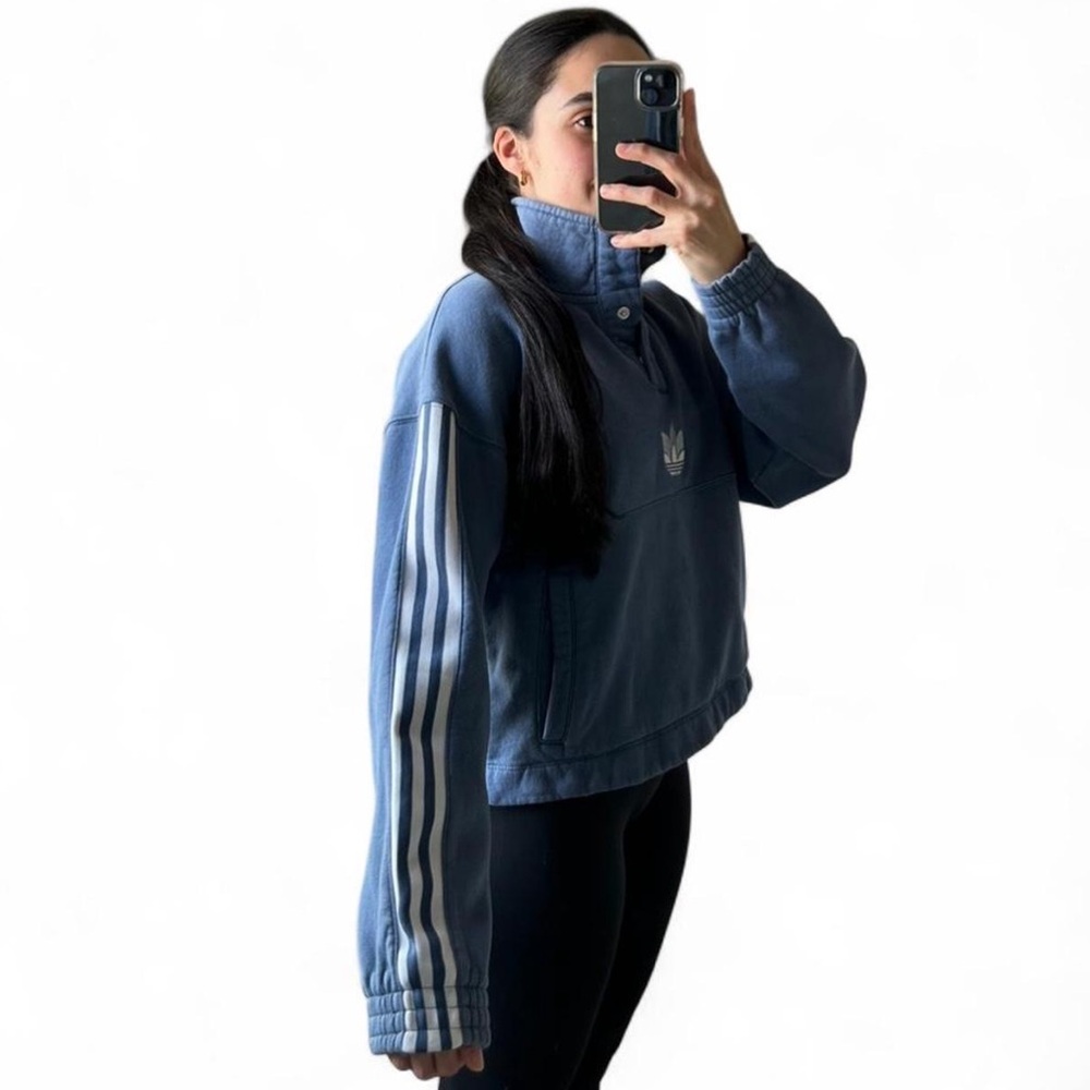 Adidas Blue Pullover Pullover - Size S - Picture 3 of 4